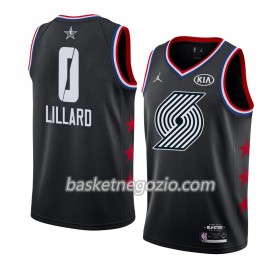 Canotte Uomo Portland Trail Blazers Damian Lillard 0 2019 All-Star Jordan Brand Nero Swingman